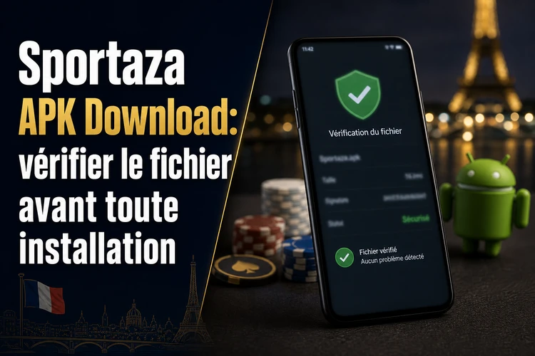 APK Sportaza téléchargement: vérifier le fichier avant toute installation