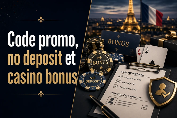Code promo, no deposit bonus et casino bonus