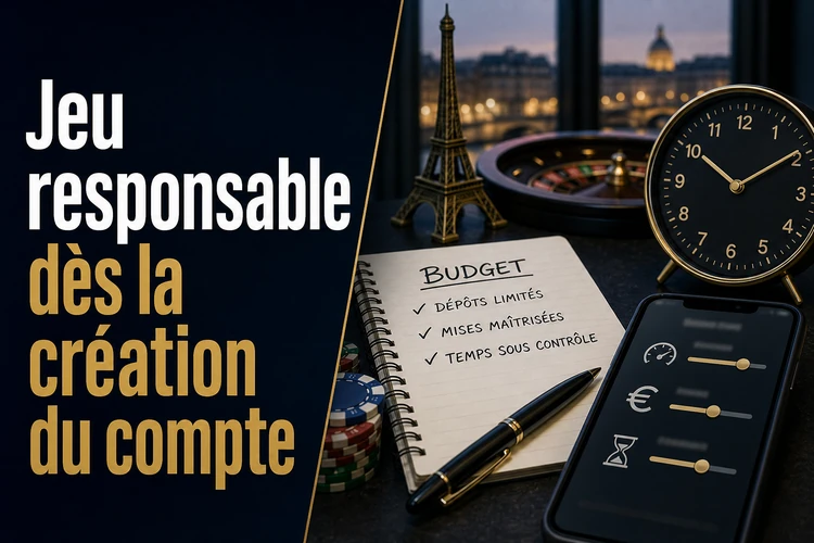 Jeu responsable dès la création du compte